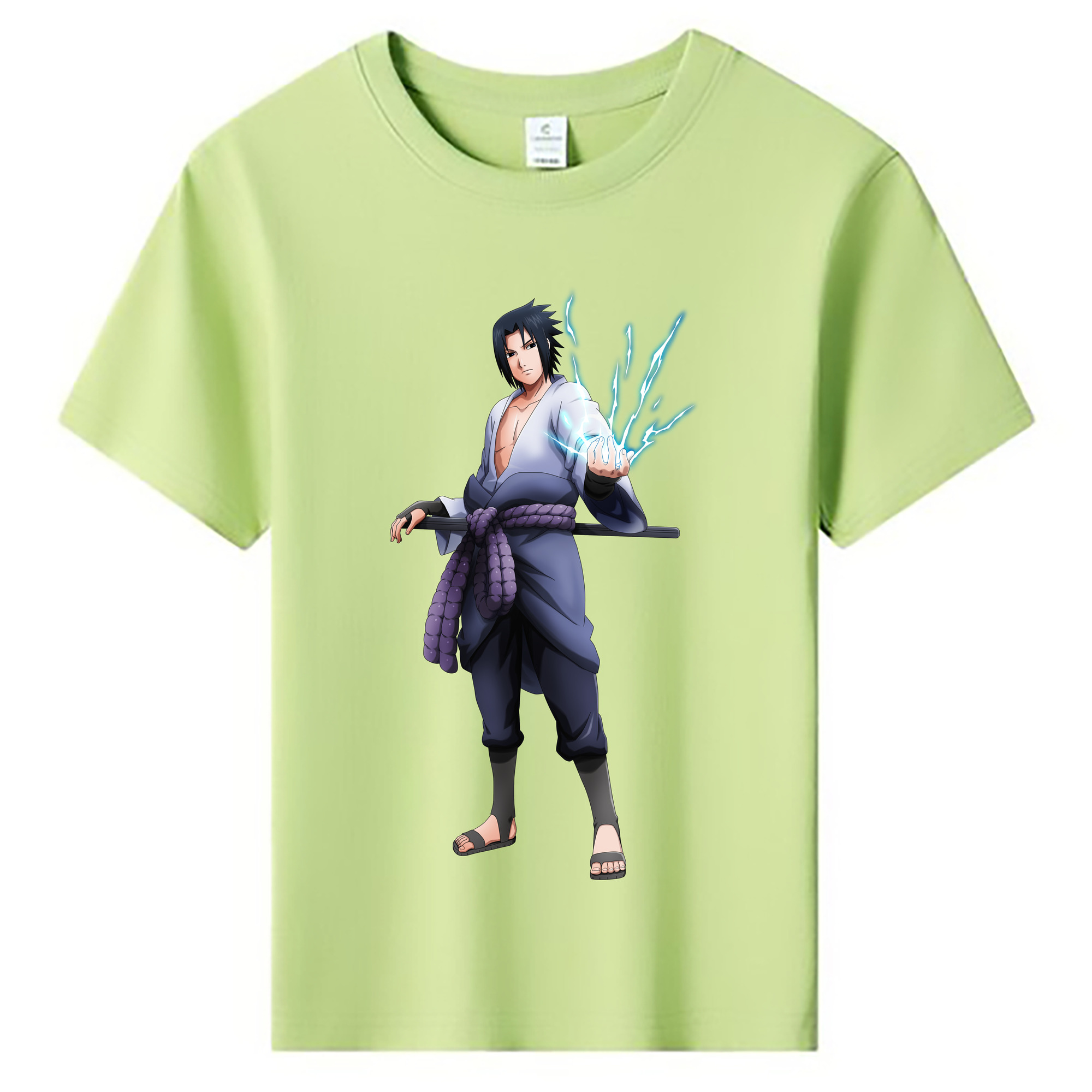 （画像用） NARUTO -ナルト- うちは サスケ Uchiha Sasuke 綿100％キッズTシャツ（フロントプリント）
